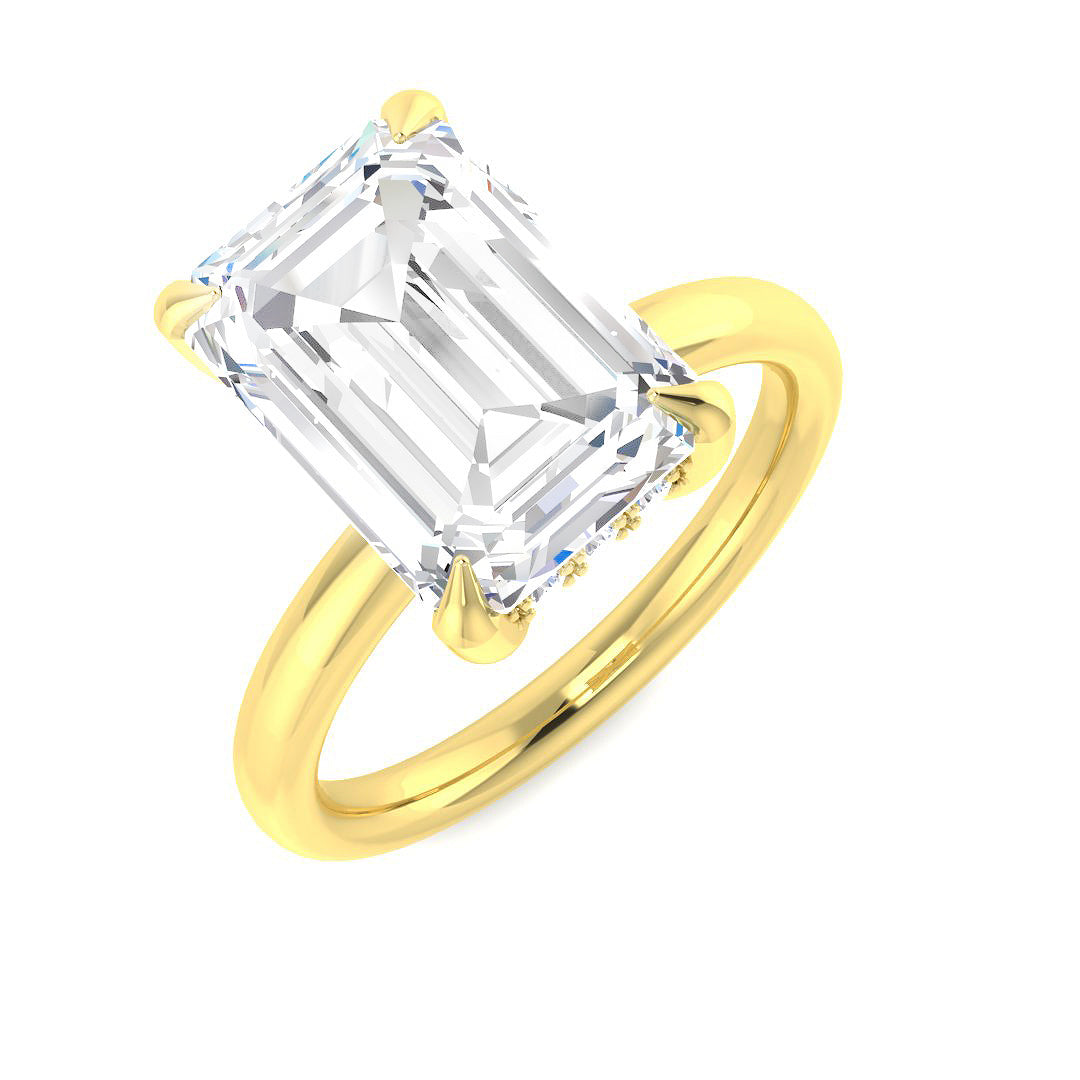 9ct Yellow Gold 5.24ct E VS2 Laboratory Grown CVD Ring