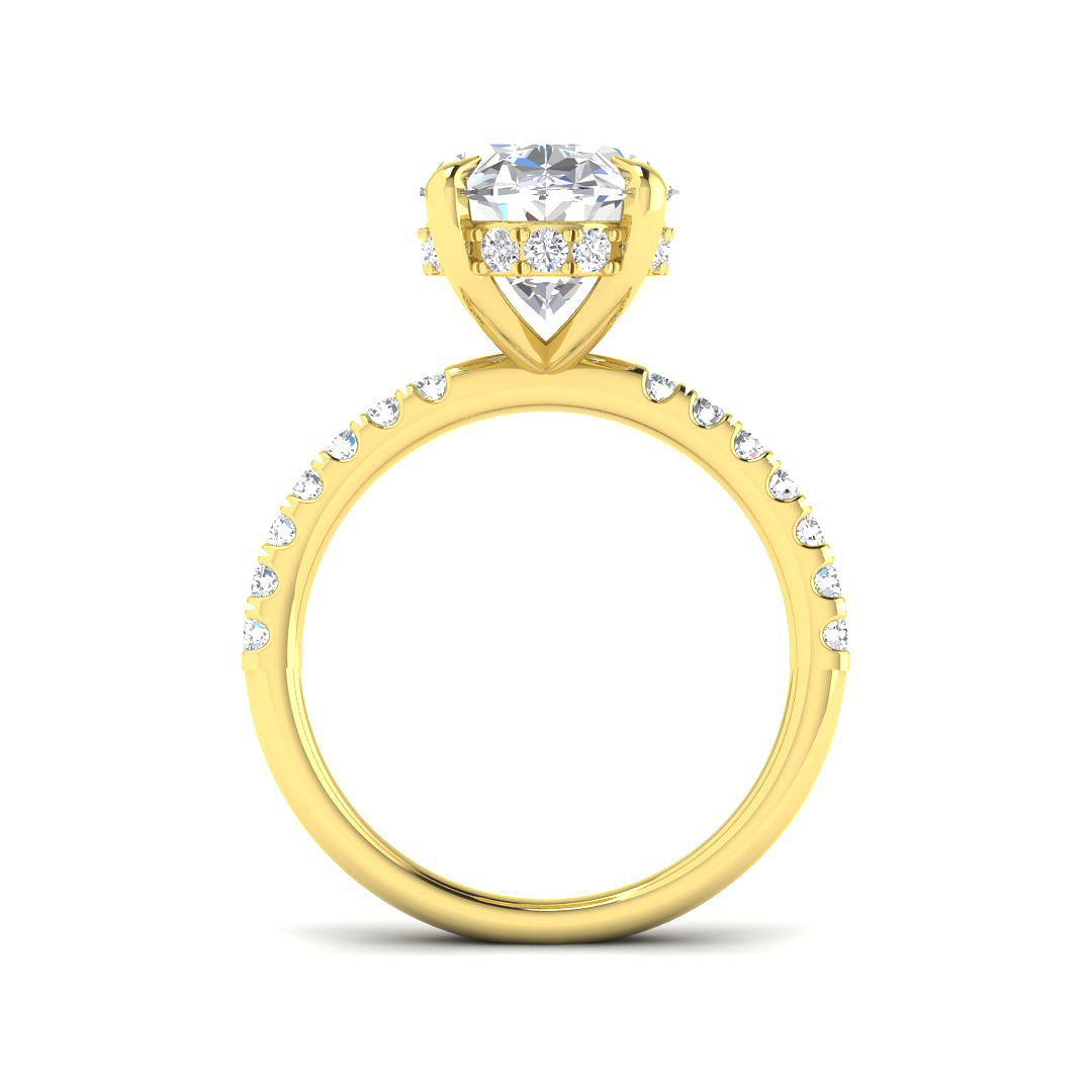 9ct Yellow Gold 5.50ct D VS2 Laboratory Grown CVD Ring