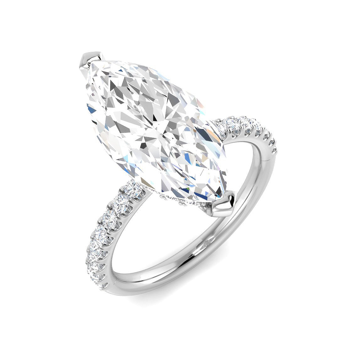 9ct White Gold 4.54ct D VS2 Laboratory Grown CVD Ring