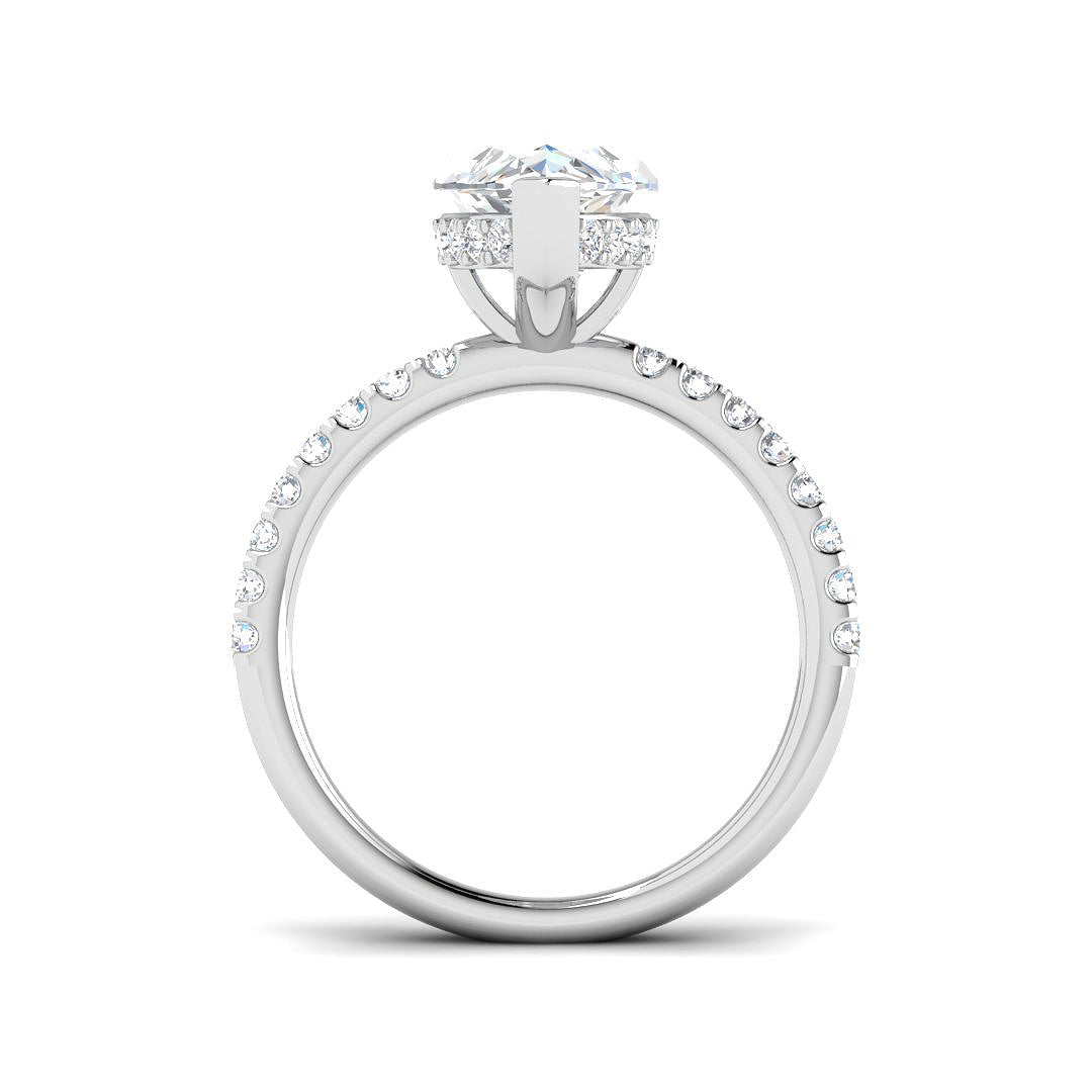 9ct White Gold 4.54ct D VS2 Laboratory Grown CVD Ring