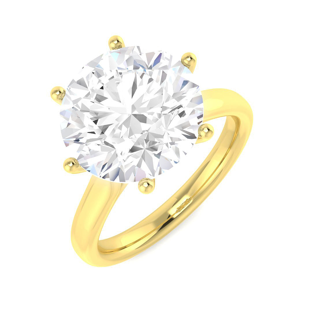 9ct Yellow Gold 5.01ct E VS1 Laboratory Grown CVD Ring
