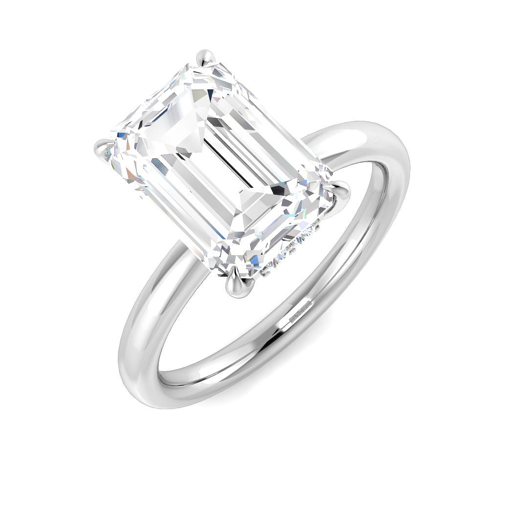 Platinum 4.20ct E VS2 Laboratory Grown CVD Ring