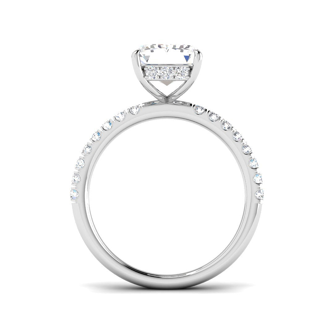9ct White Gold 4.49ct E VS2 Laboratory Grown CVD Ring
