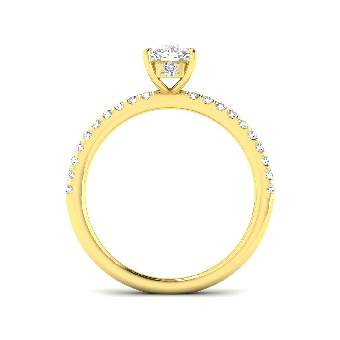 9ct Yellow Gold 1.25ct E VS1 Laboratory Grown CVD Ring