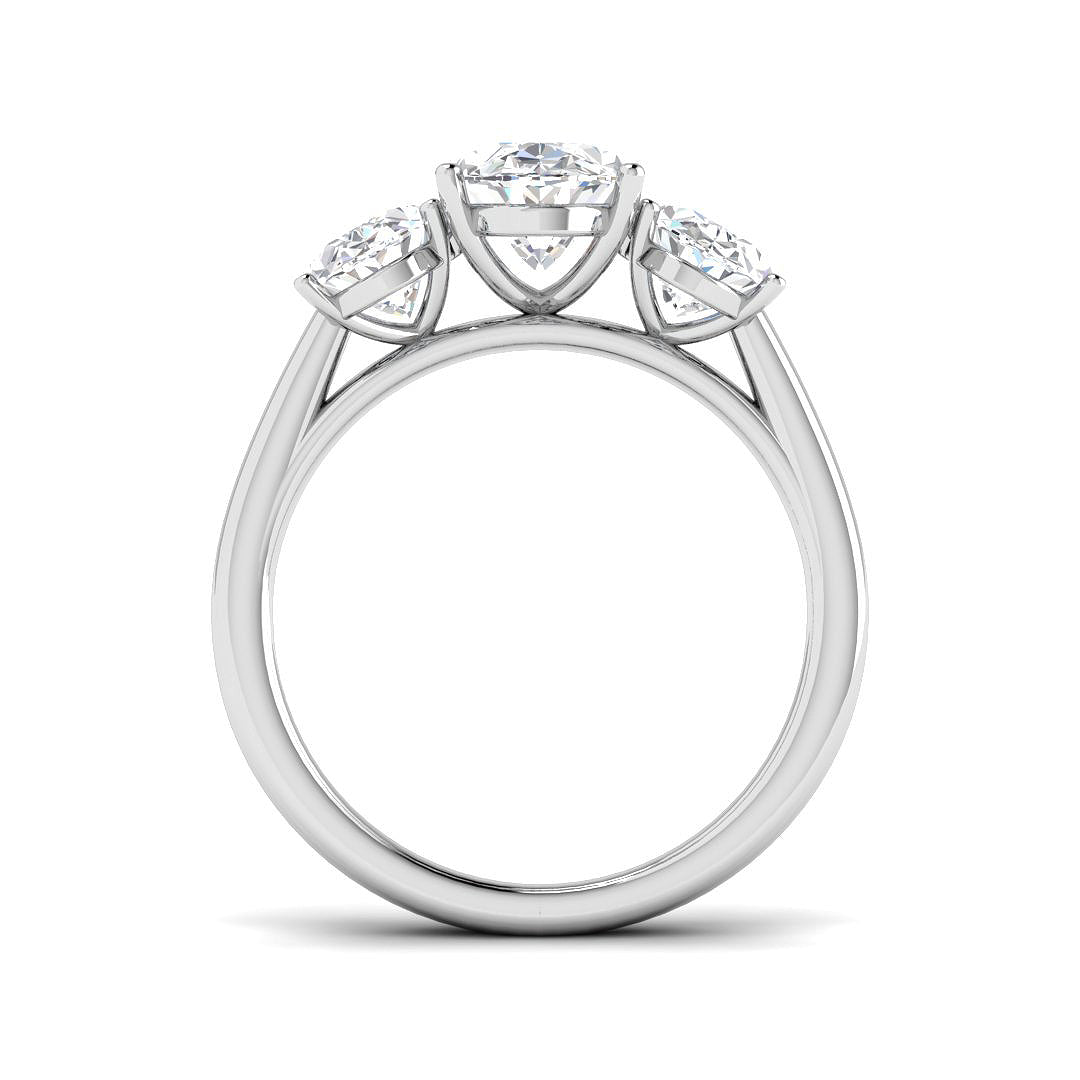 9ct White Gold 2.98ct E VVS2 Laboratory Grown CVD Ring