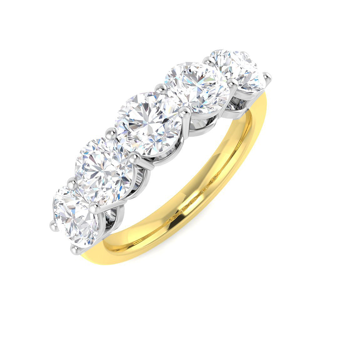 18ct Two-Tone Gold 2.50ct G VS2 Diamond Ring