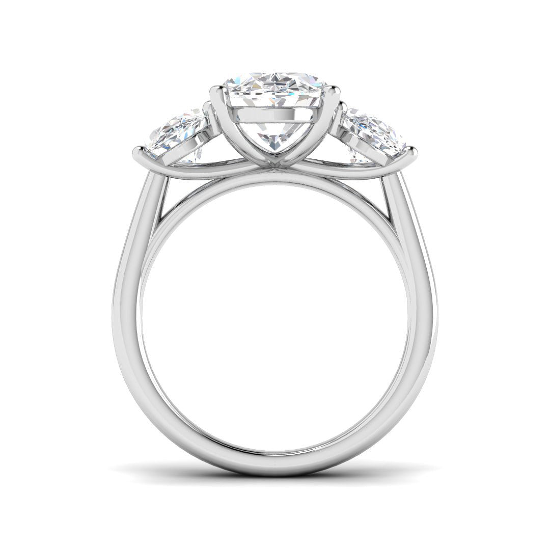 9ct White Gold 5.10ct E VS2 Laboratory Grown CVD Ring