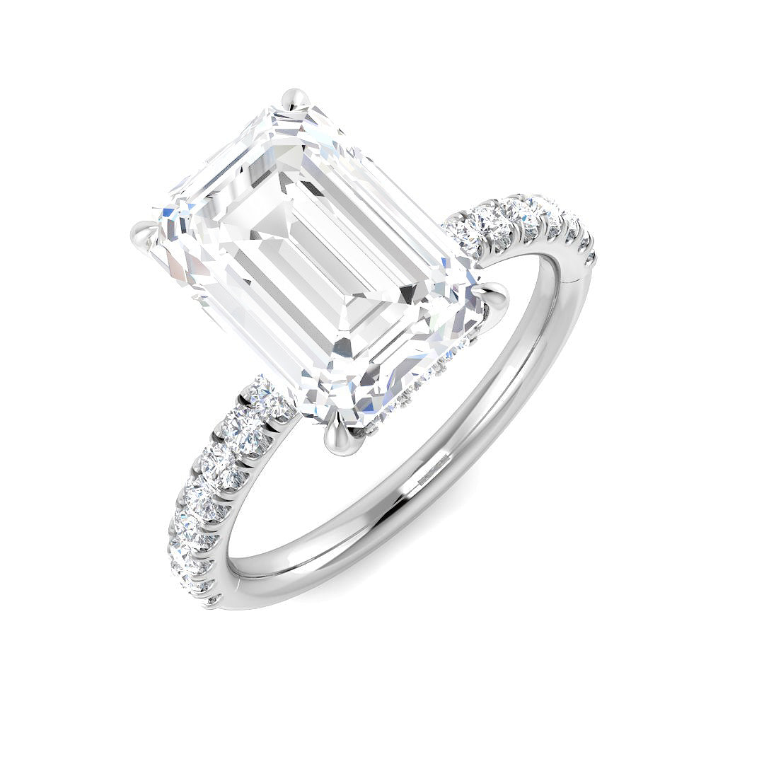 Platinum 4.50ct E VS2 Laboratory Grown CVD Ring