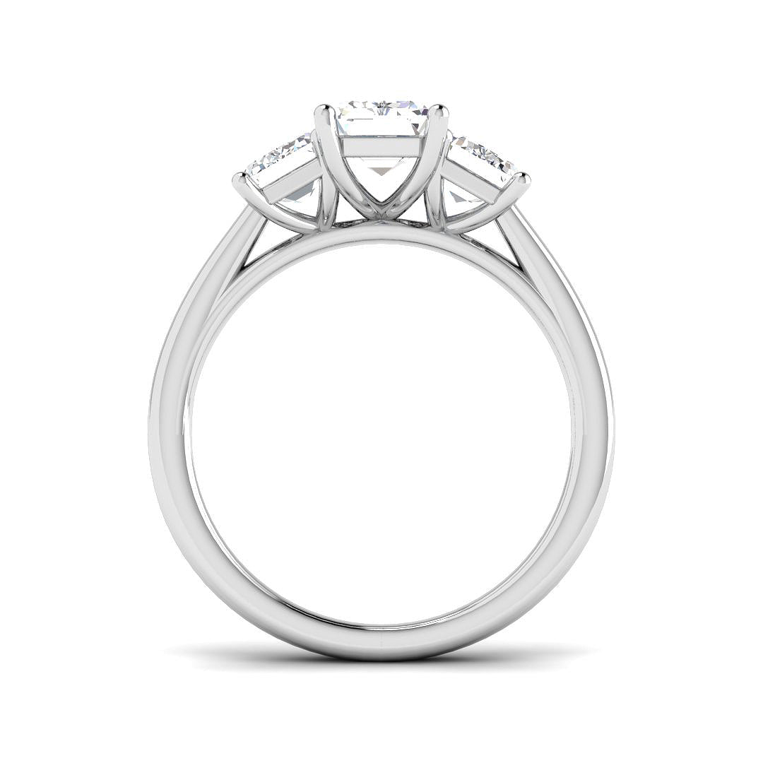 Platinum 2.84ct E VVS2 Laboratory Grown CVD Ring