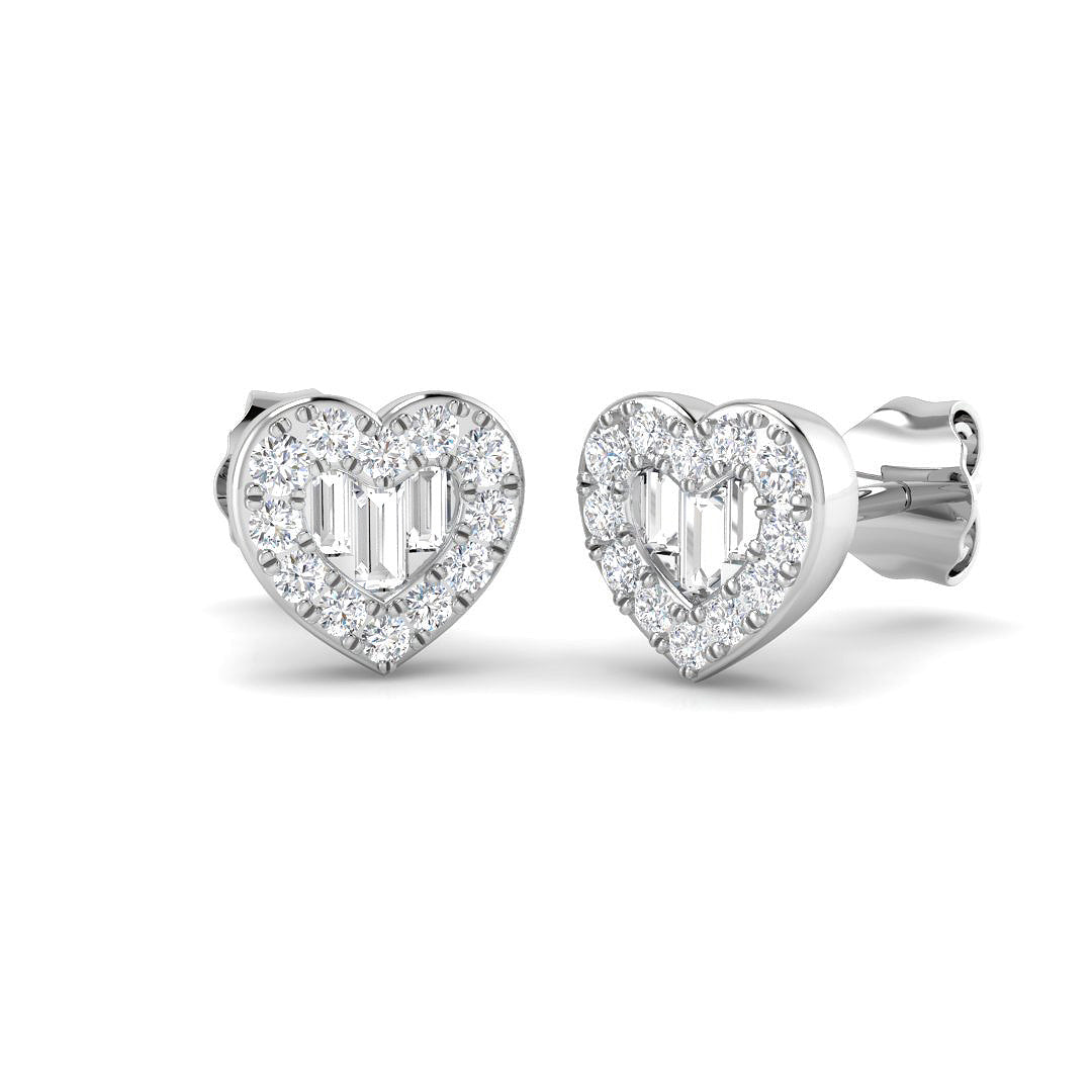 9ct White Gold 0.33ct G SI2 Diamond Earrings