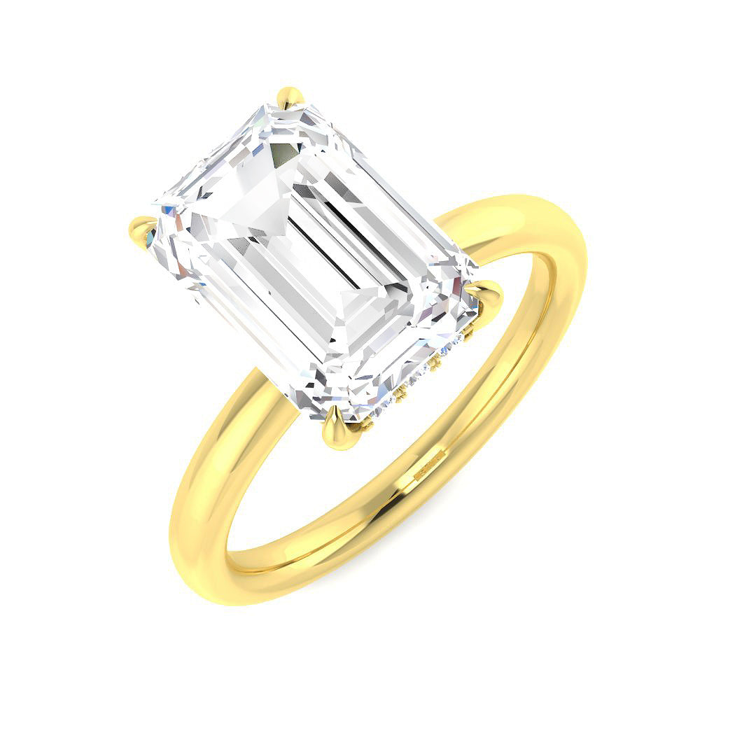 9ct Yellow Gold 4.21ct E VS2 Laboratory Grown CVD Ring