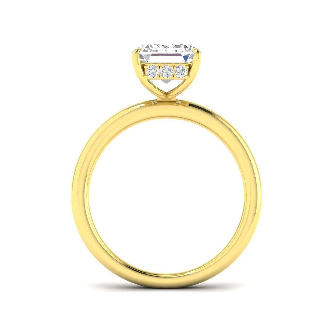 9ct Yellow Gold 4.21ct E VS2 Laboratory Grown CVD Ring