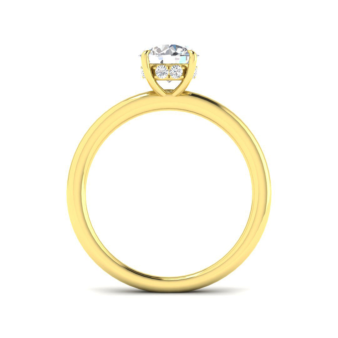 9ct Yellow Gold 1.10ct E VS2 Laboratory Grown CVD Ring