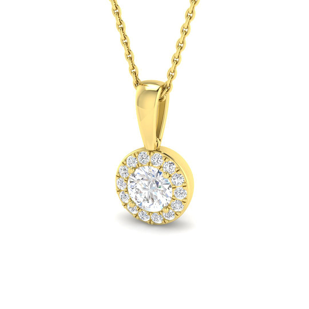 9ct Yellow Gold 0.66ct Laboratory Grown CVD Pendant