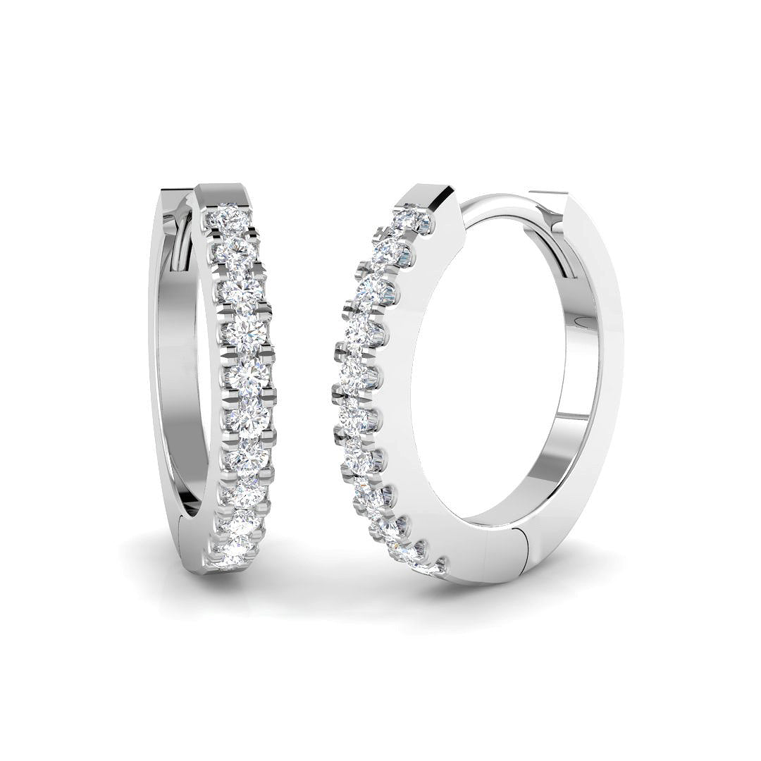 9ct White Gold 0.20ct Laboratory Grown CVD Earrings