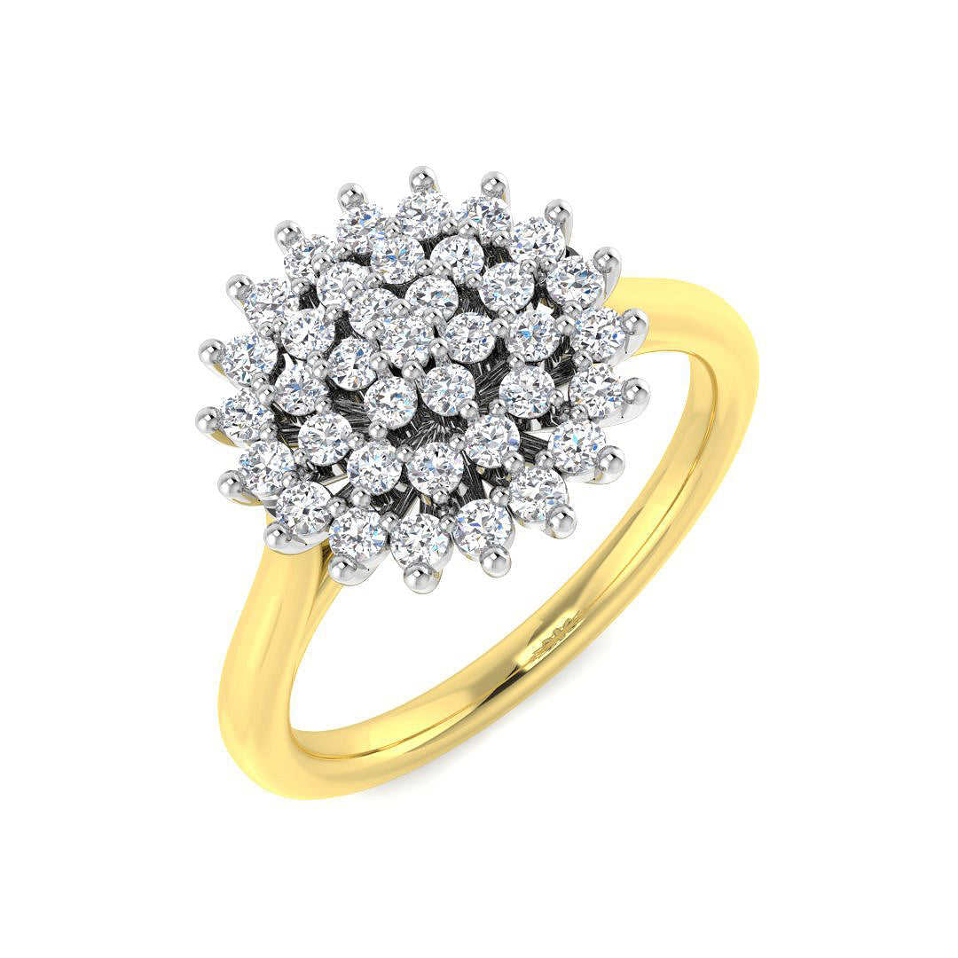 9ct Two-Tone Gold 0.53ct G SI2 Diamond Ring