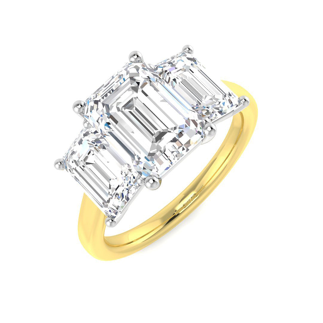 18ct Two-Tone Gold 5.42ct E VS2 Laboratory Grown CVD Ring