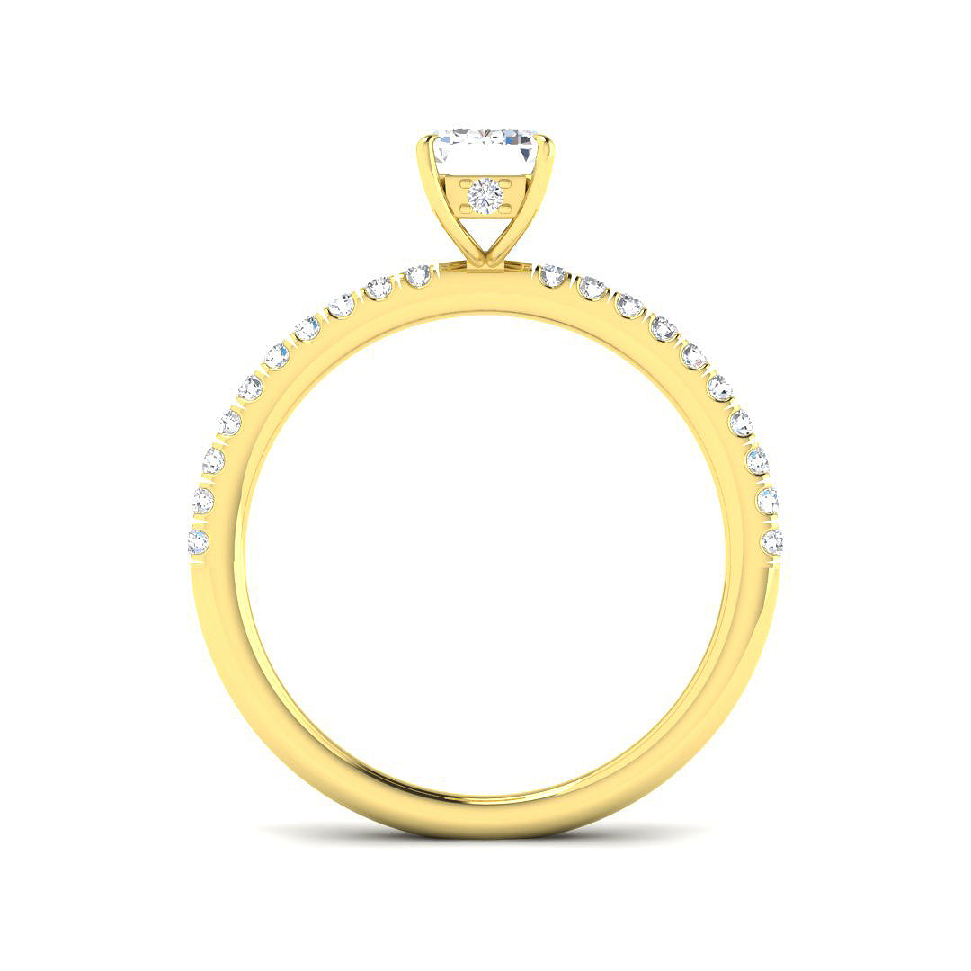 9ct Yellow Gold 1.27ct D VS2 Laboratory Grown CVD Ring