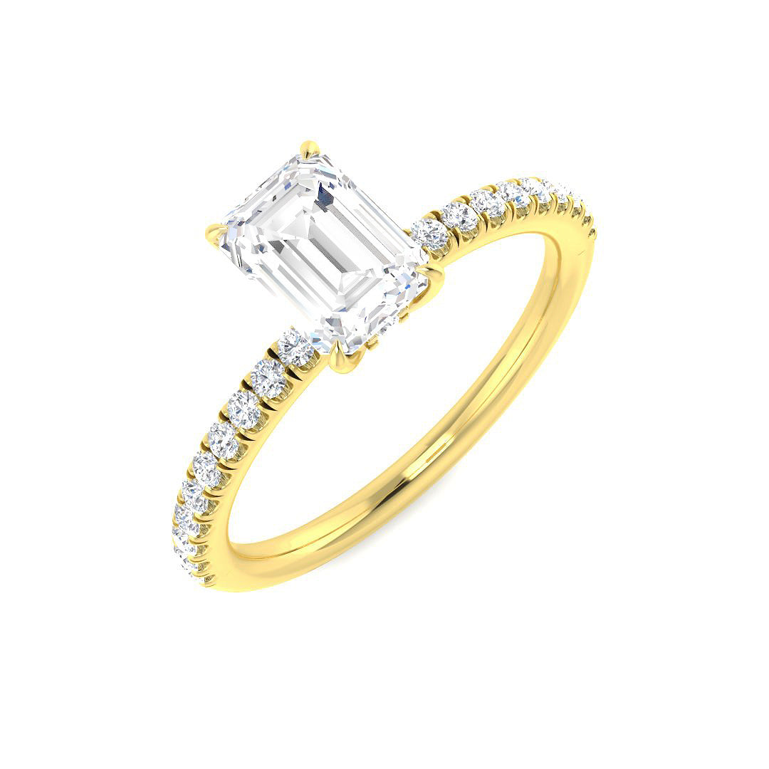9ct Yellow Gold 1.25ct D VS2 Laboratory Grown CVD Ring