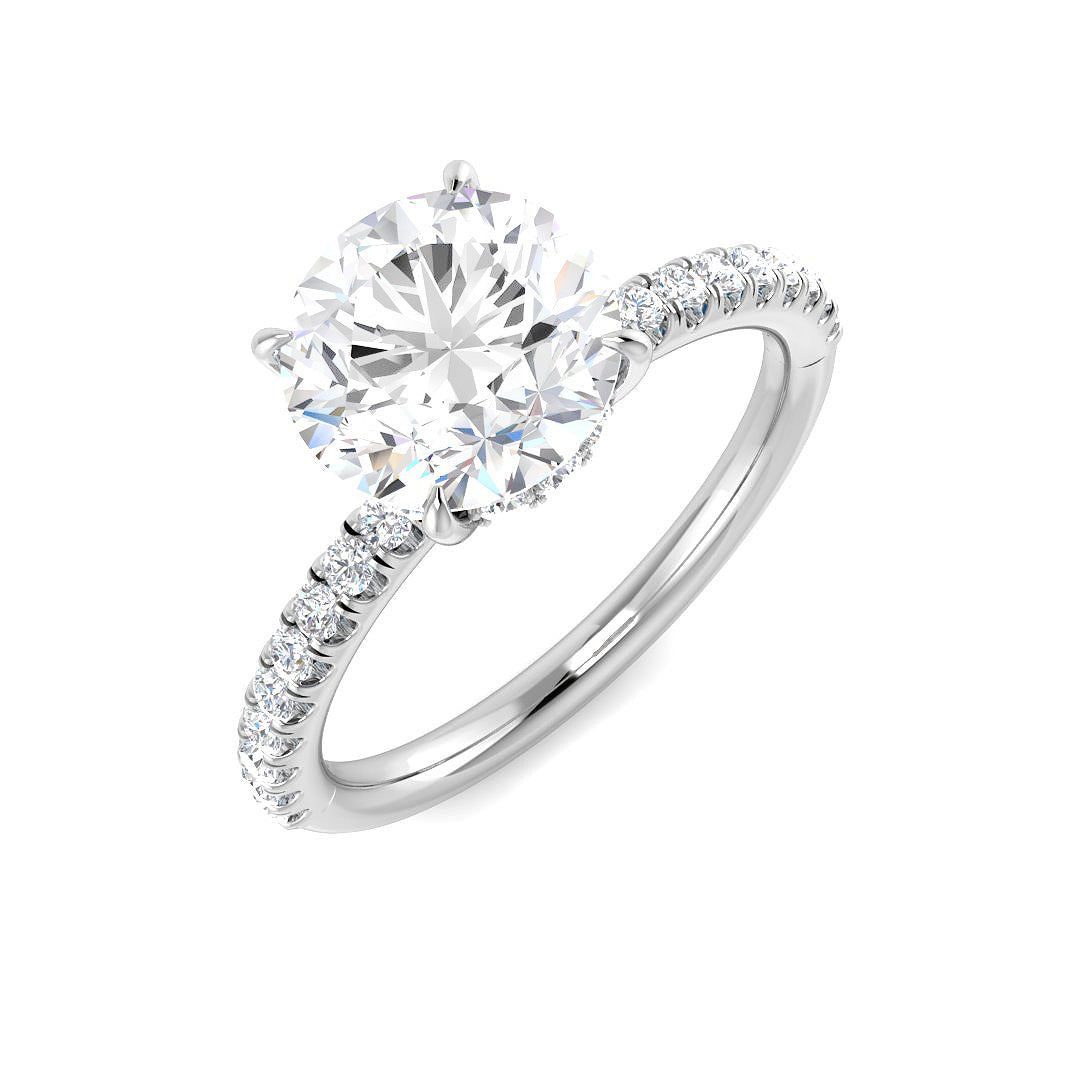 9ct White Gold 2.36ct E VS2 Laboratory Grown CVD Ring
