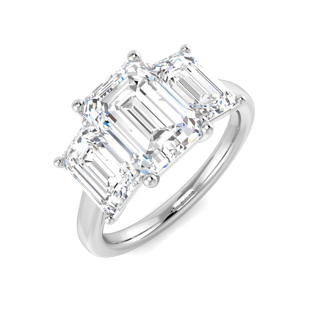9ct White Gold 5.37ct E VS2 Laboratory Grown CVD Ring
