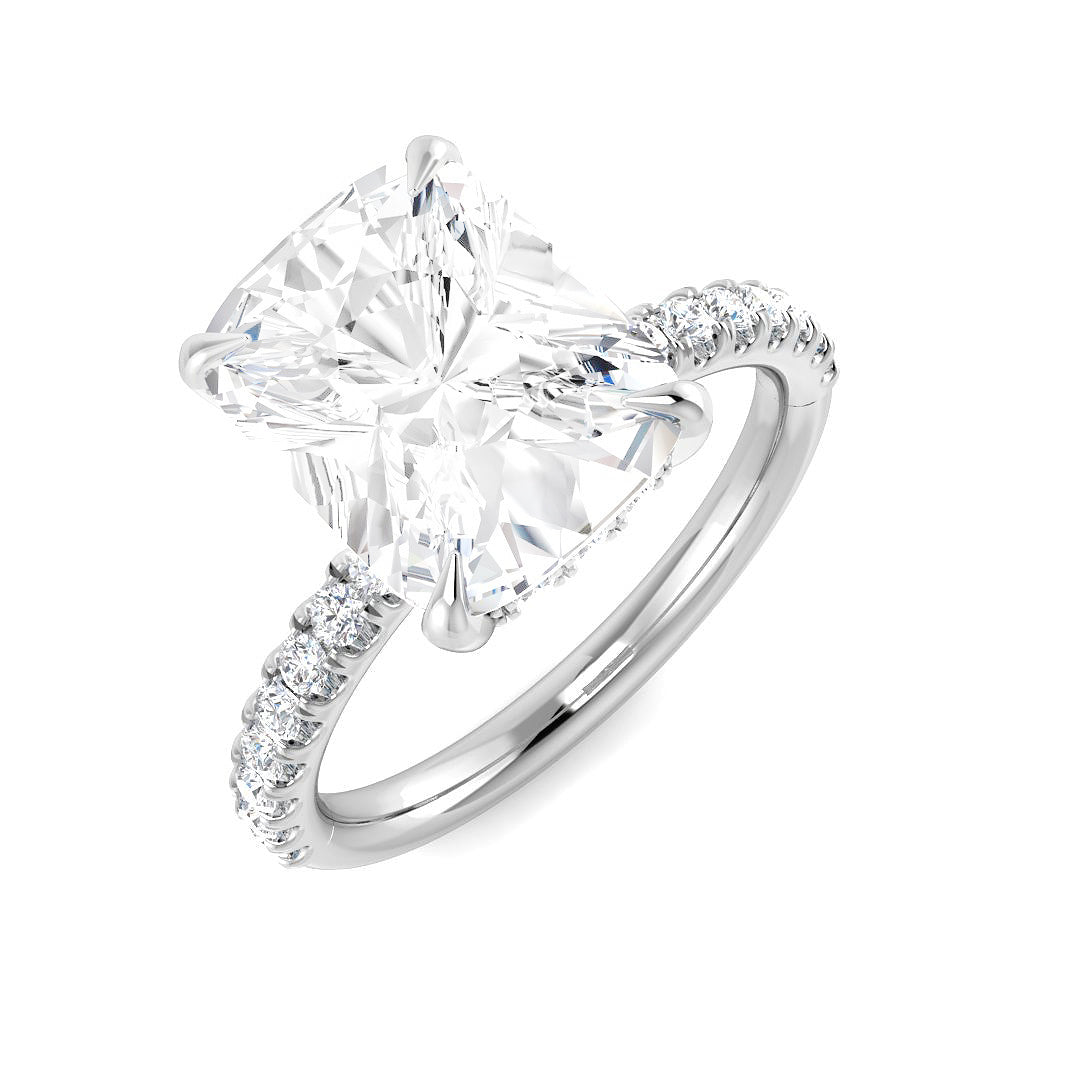 Platinum 4.50ct E VVS2 Laboratory Grown CVD Ring