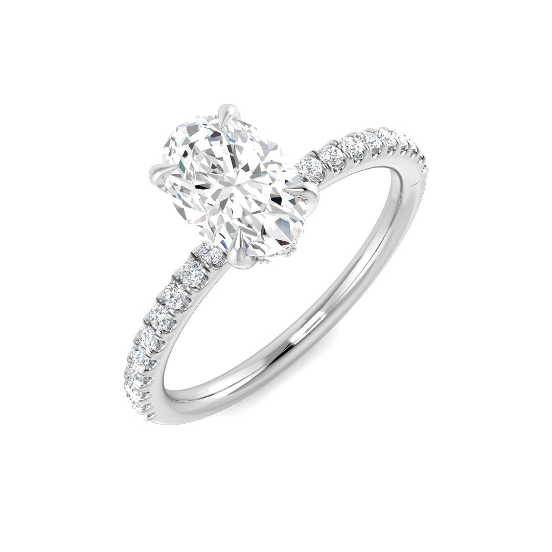 Platinum 1.26ct E VS2 Laboratory Grown CVD Ring