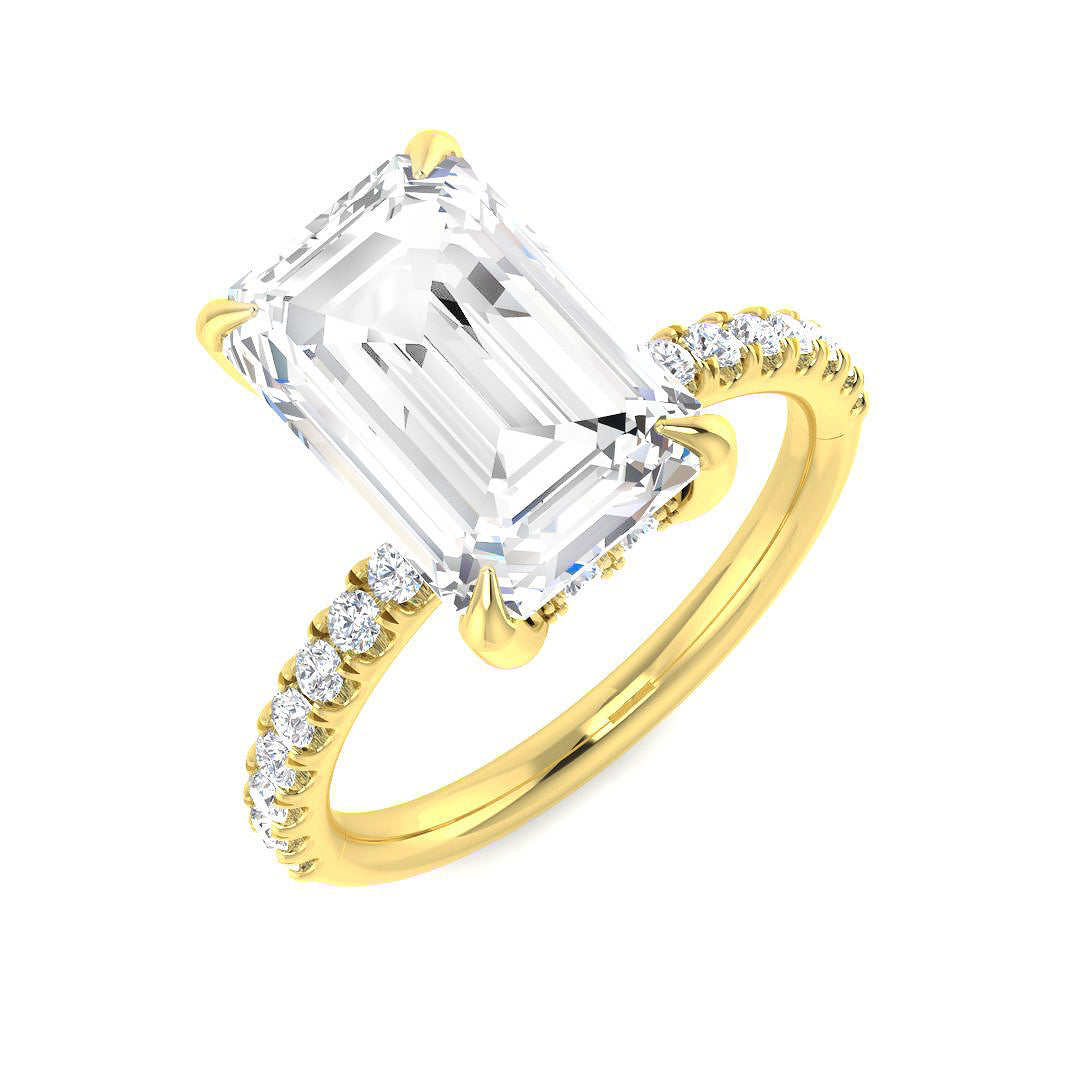 9ct Yellow Gold 4.46ct E VS1 Laboratory Grown CVD Ring
