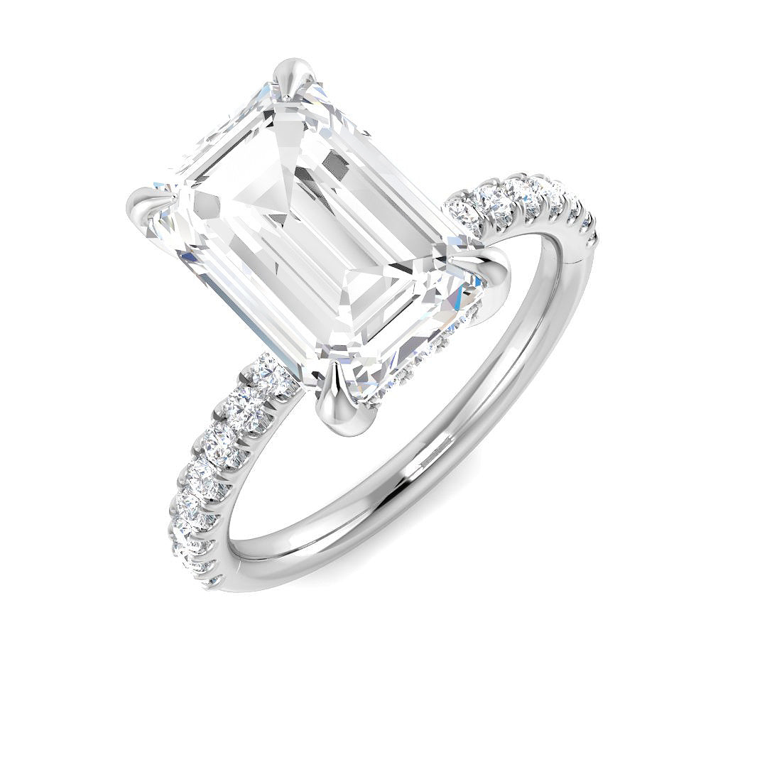 9ct White Gold 4.50ct E VS2 Laboratory Grown CVD Ring