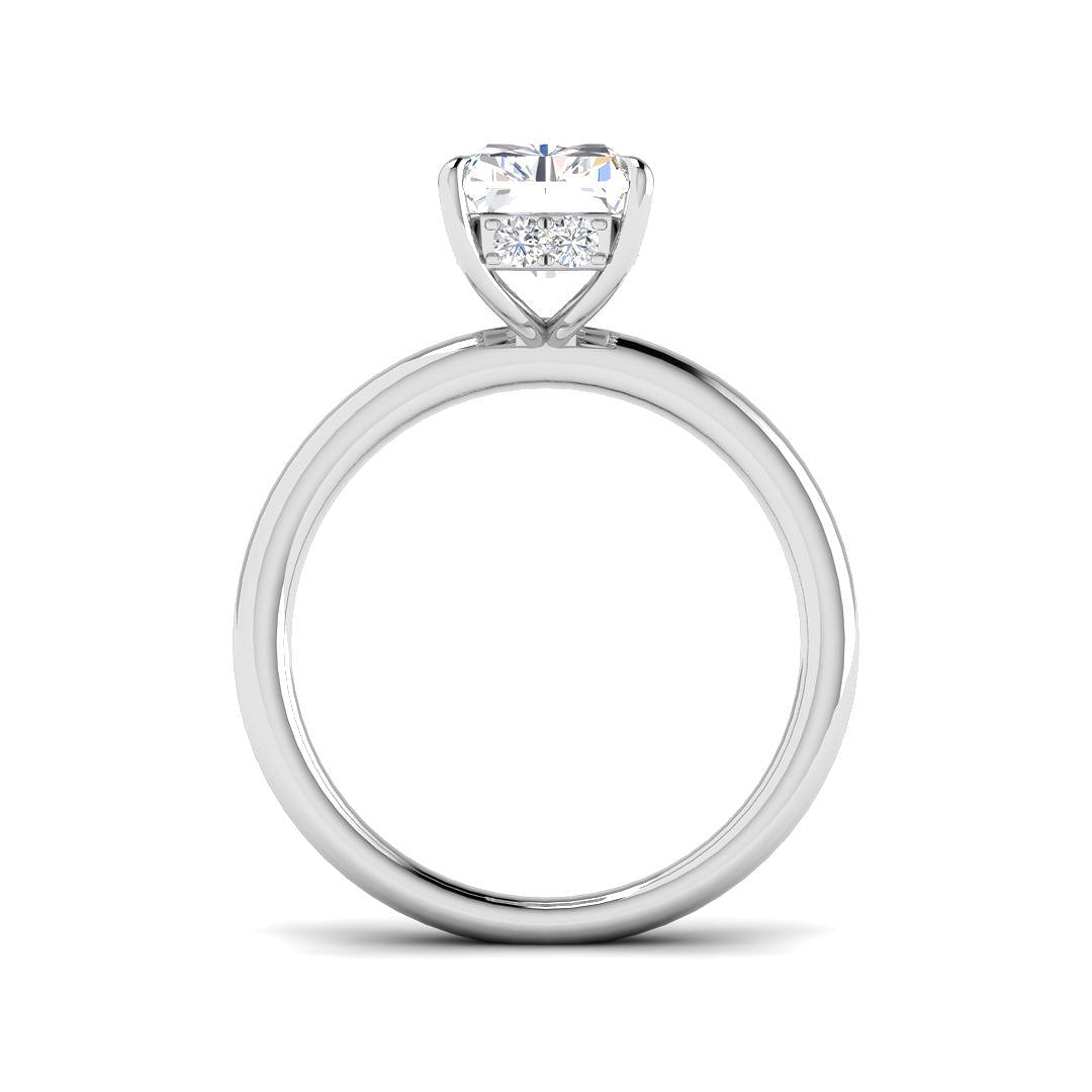 9ct White Gold 3.16ct E VS2 Laboratory Grown CVD Ring