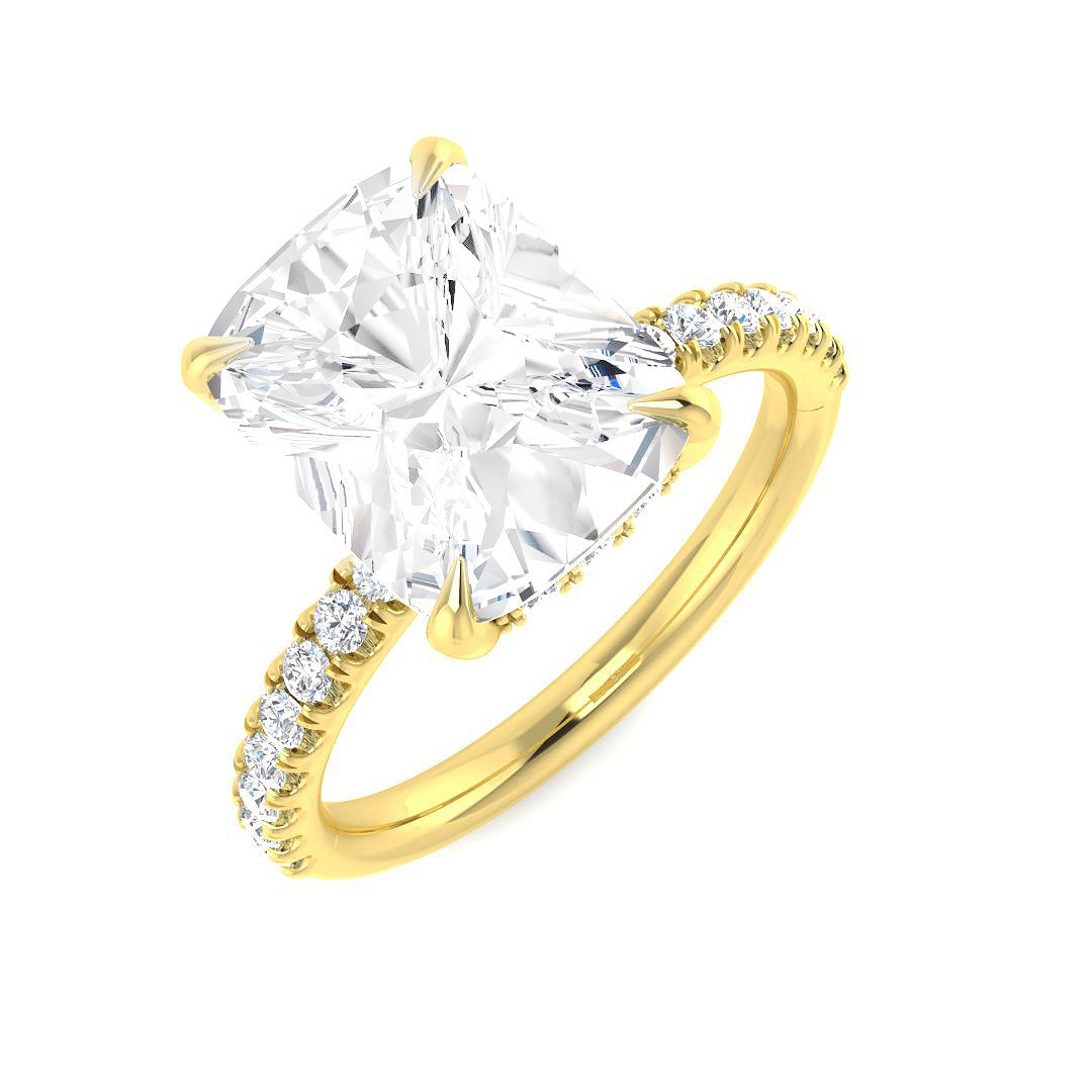 9ct Yellow Gold 4.49ct E VVS2 Laboratory Grown CVD Ring