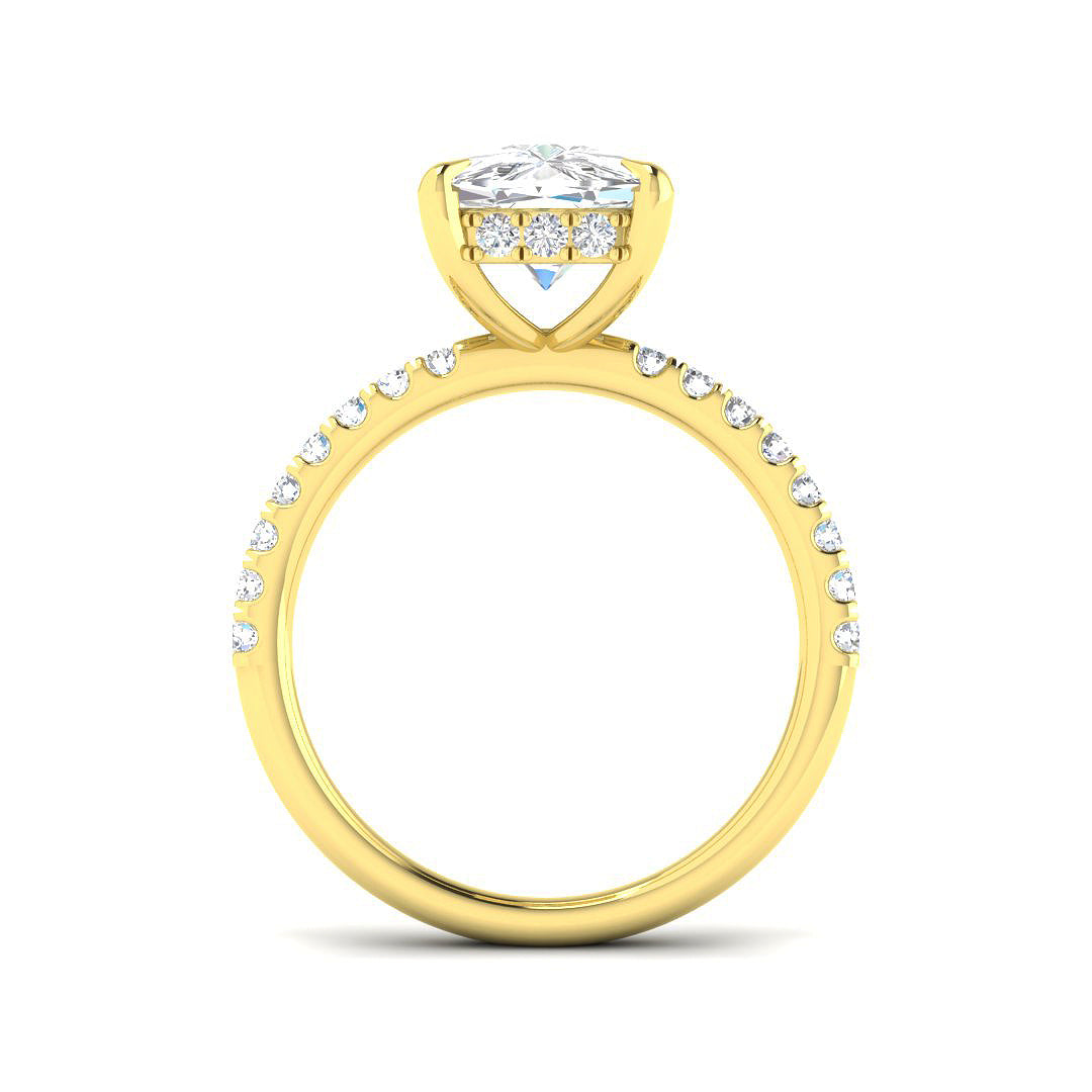 9ct Yellow Gold 4.49ct E VVS2 Laboratory Grown CVD Ring