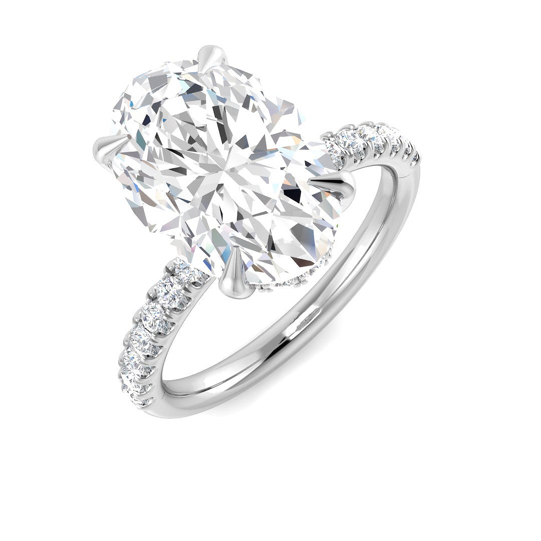9ct White Gold 4.43ct D VS2 Laboratory Grown CVD Ring