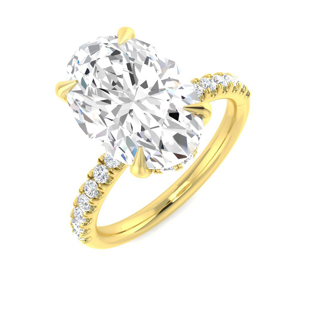 9ct Yellow Gold 4.43ct D VS2 Laboratory Grown CVD Ring