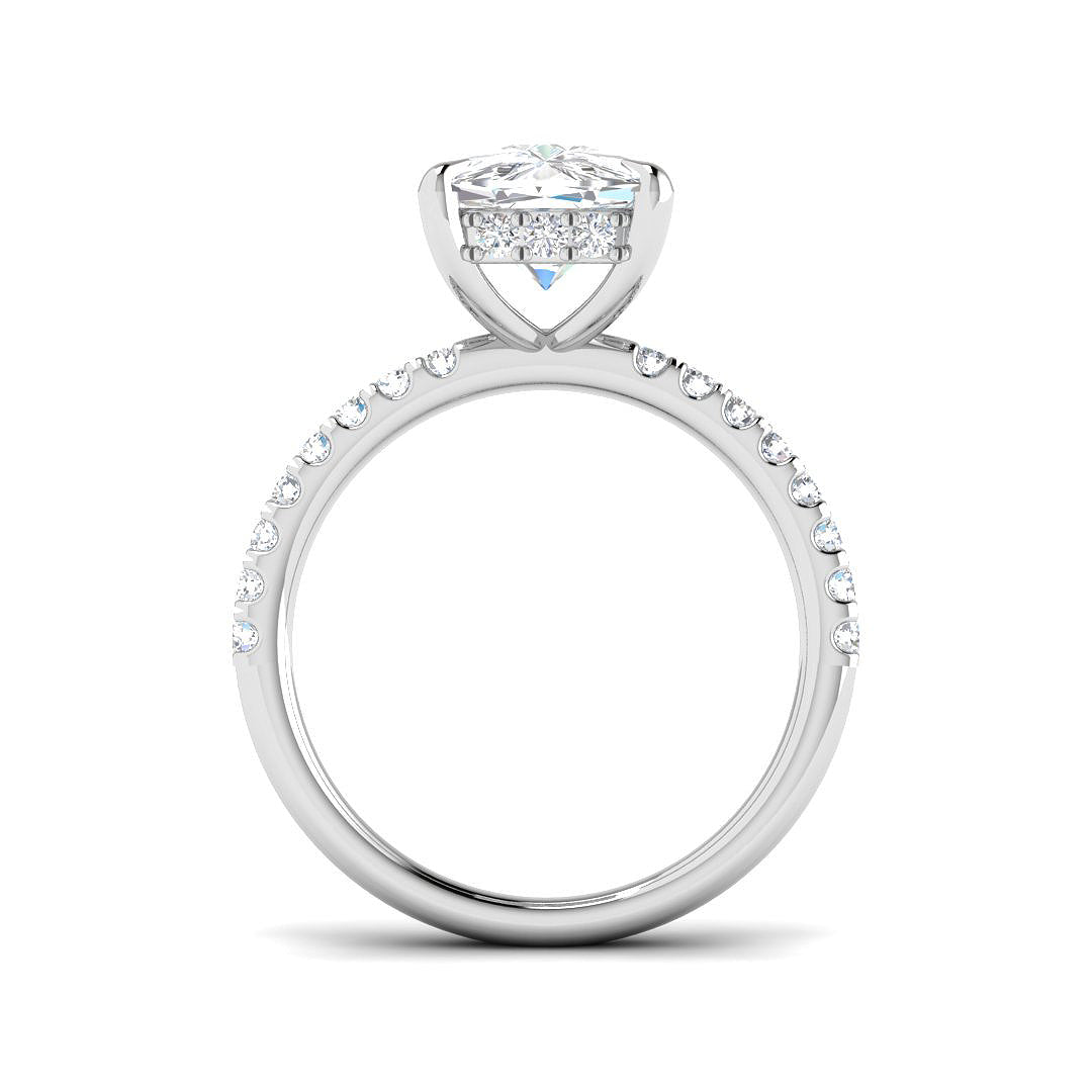 9ct White Gold 4.47ct E VVS2 Laboratory Grown CVD Ring