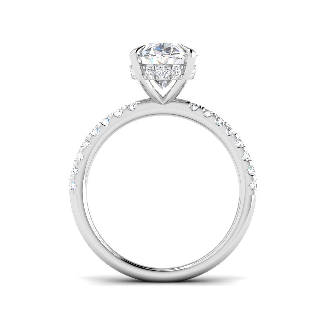 9ct White Gold 3.40ct E VS2 Laboratory Grown CVD Ring