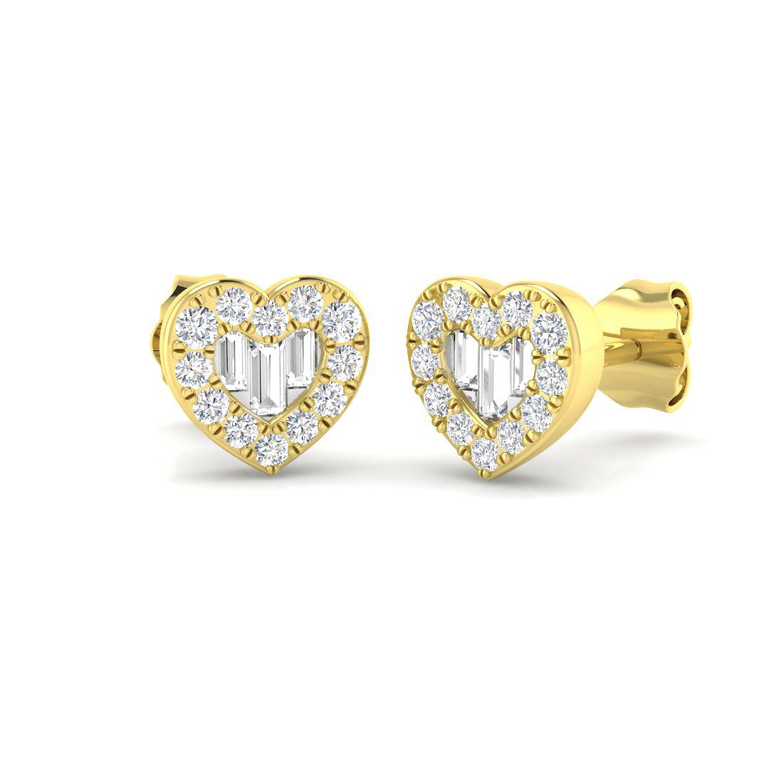 9ct Yellow Gold 0.33ct G SI2 Diamond Earrings