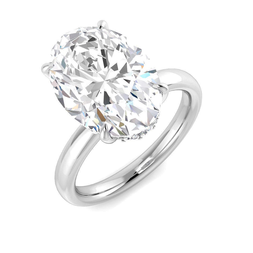 Platinum 5.22ct D VS2 Laboratory Grown CVD Ring