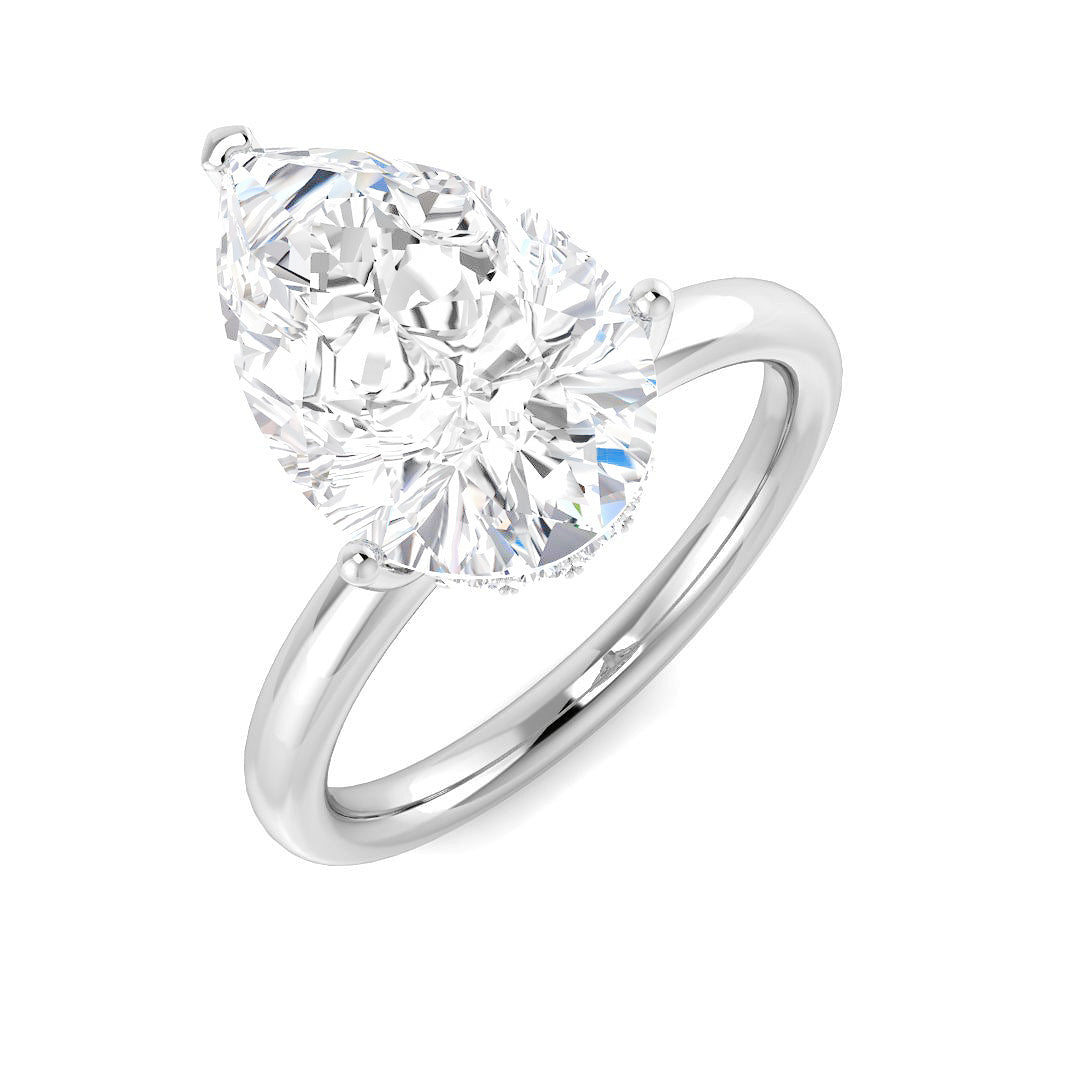 Platinum 4.24ct E VS1 Laboratory Grown CVD Ring