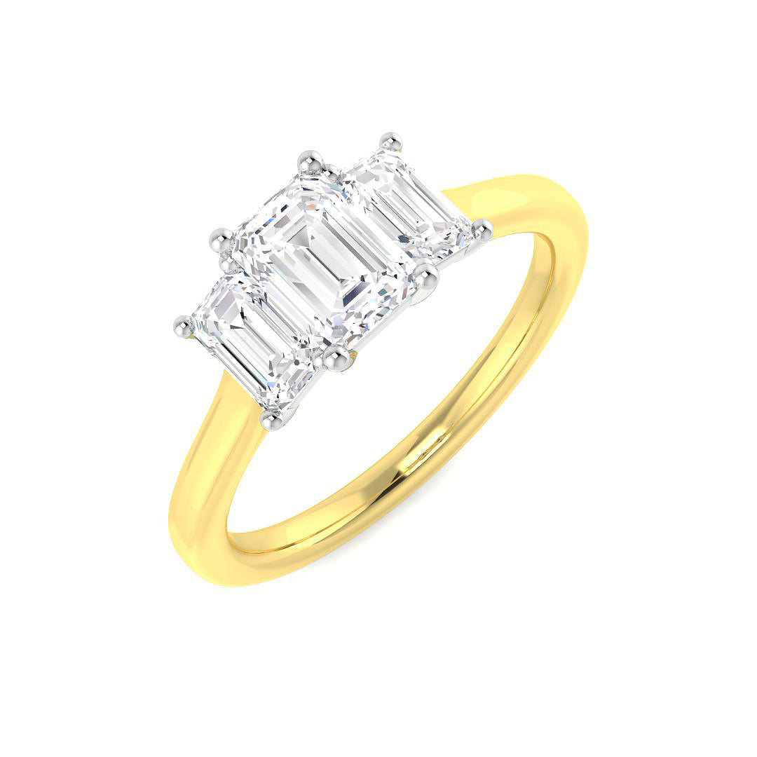 18ct Two-Tone Gold 1.45ct Laboratory Grown CVD Ring
