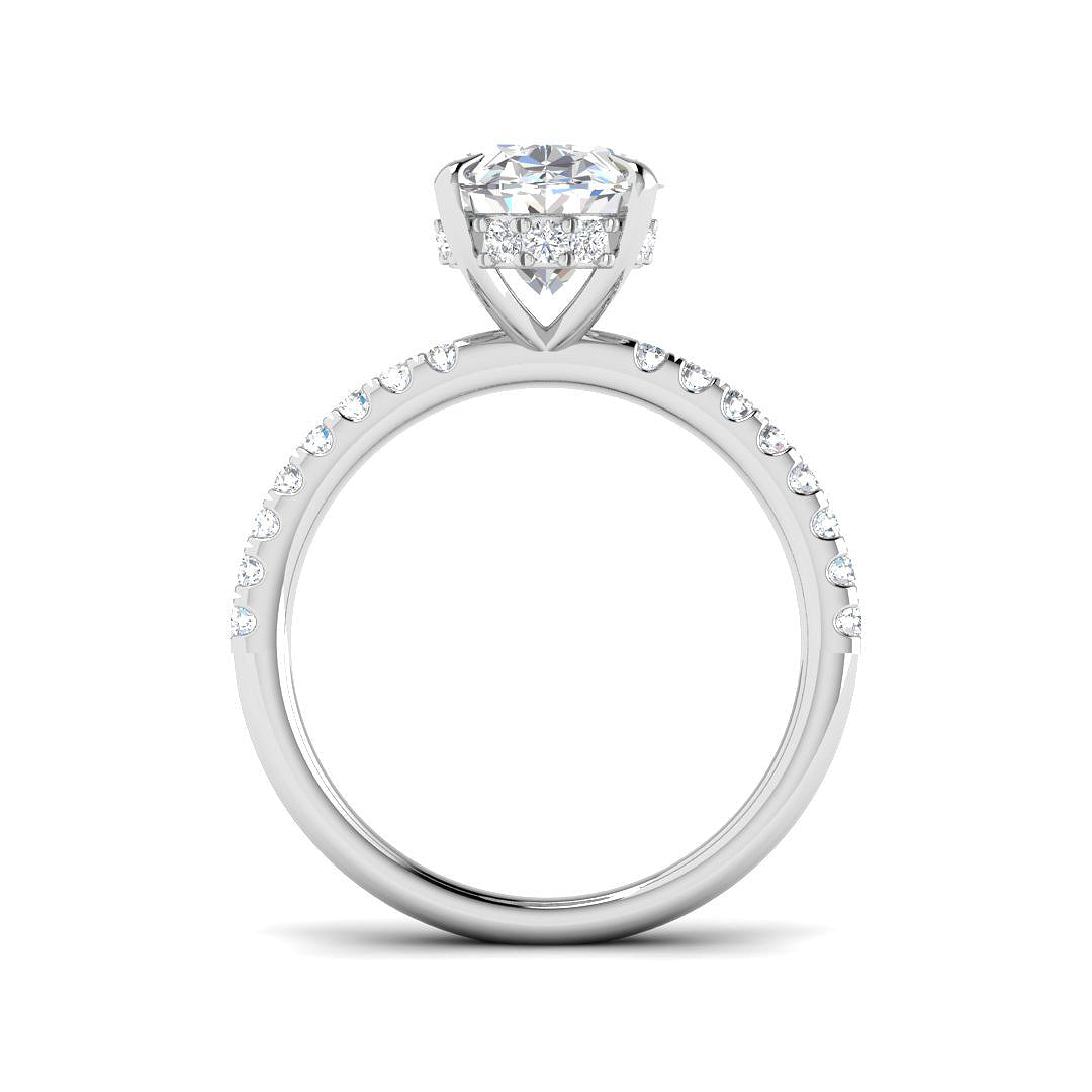 9ct White Gold 3.40ct E VS2 Laboratory Grown CVD Ring