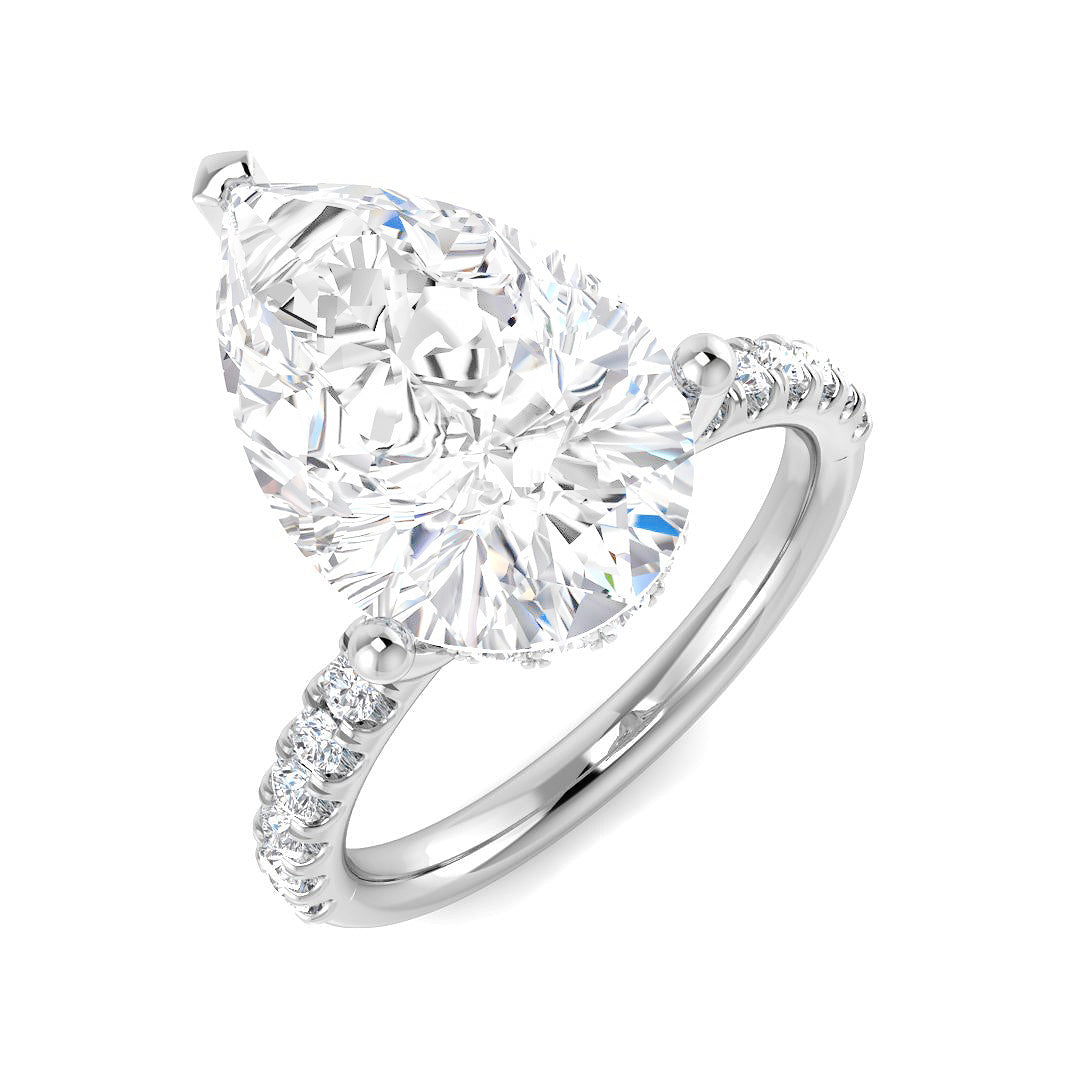 9ct White Gold 5.53ct E VS2 Laboratory Grown CVD Ring
