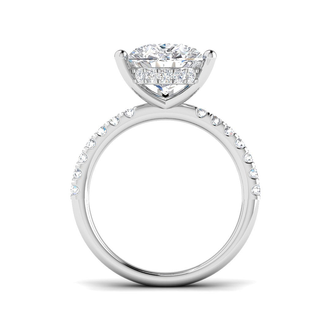 9ct White Gold 5.53ct E VS2 Laboratory Grown CVD Ring