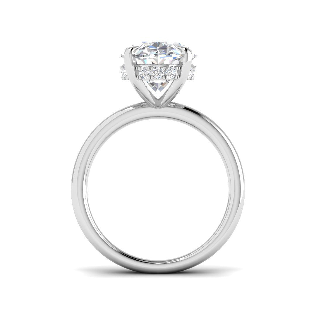 9ct White Gold 5.21ct E VS2 Laboratory Grown CVD Ring