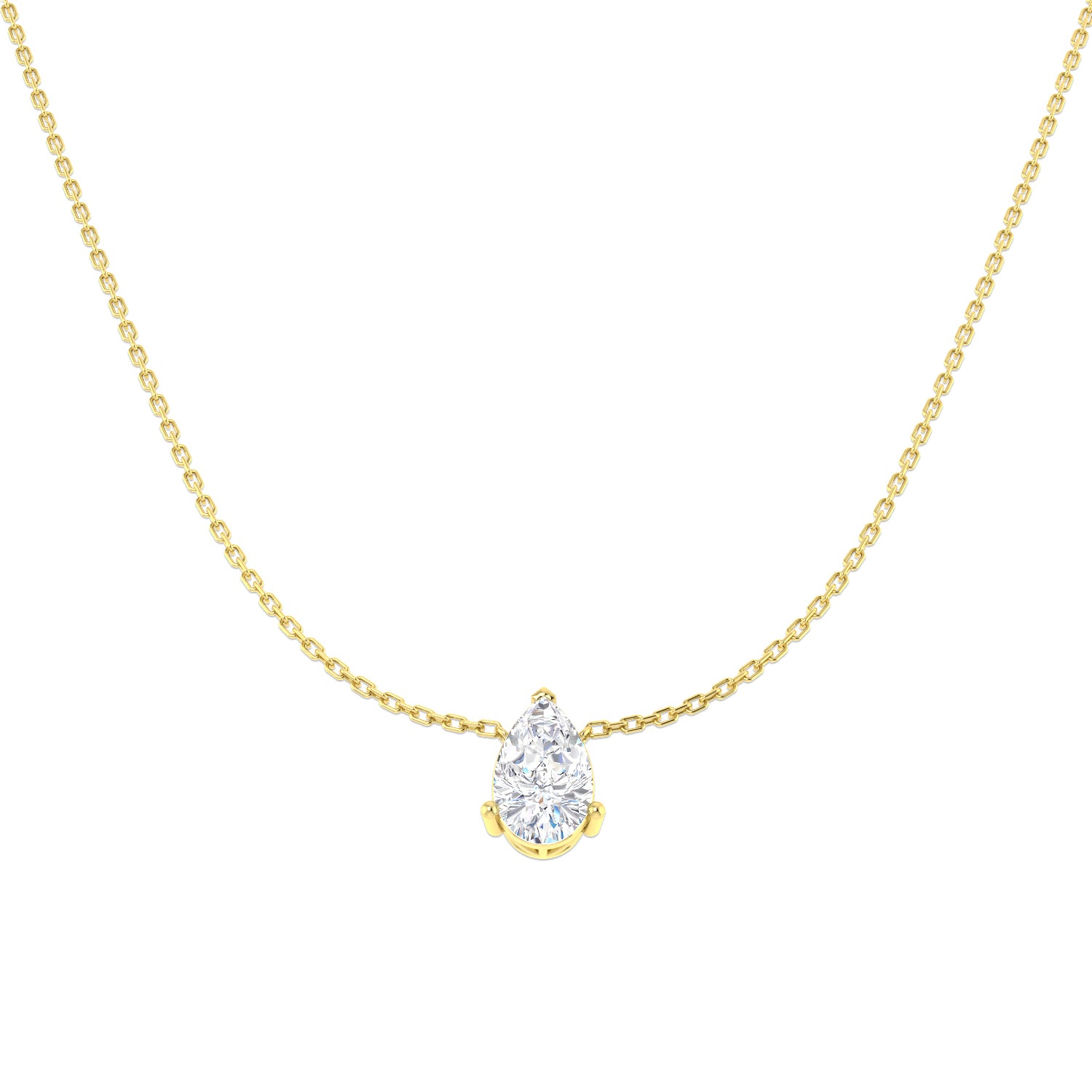 9ct Yellow Gold 1.51ct E VS2 Laboratory Grown CVD Necklace