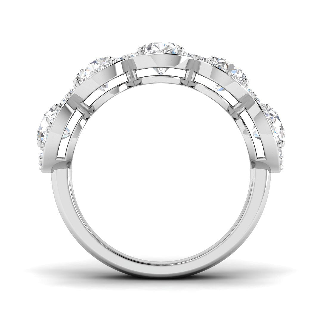 9ct White Gold 3.28ct Laboratory Grown CVD Ring