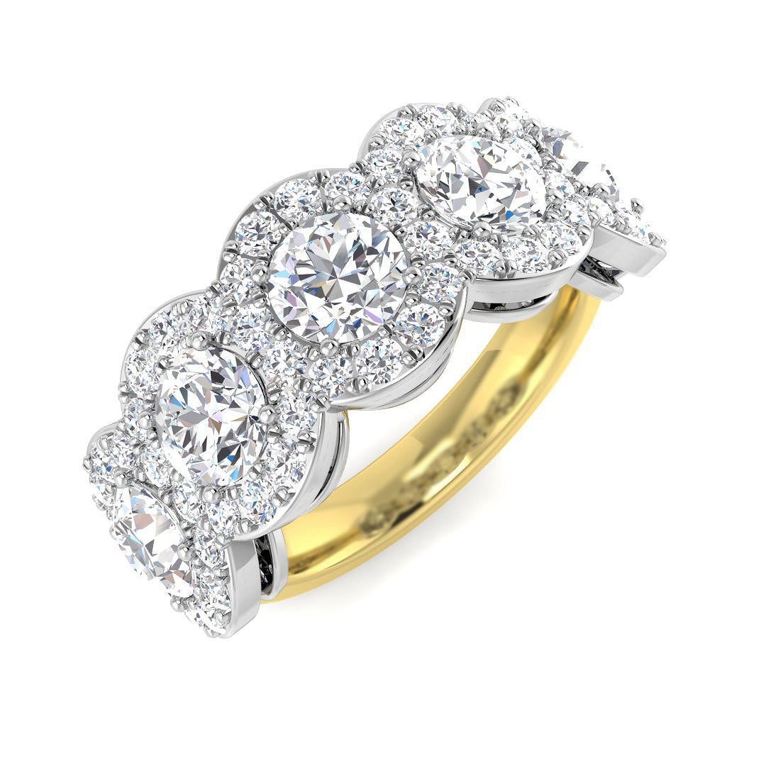 9ct Yellow Gold 3.28ct Laboratory Grown CVD Ring