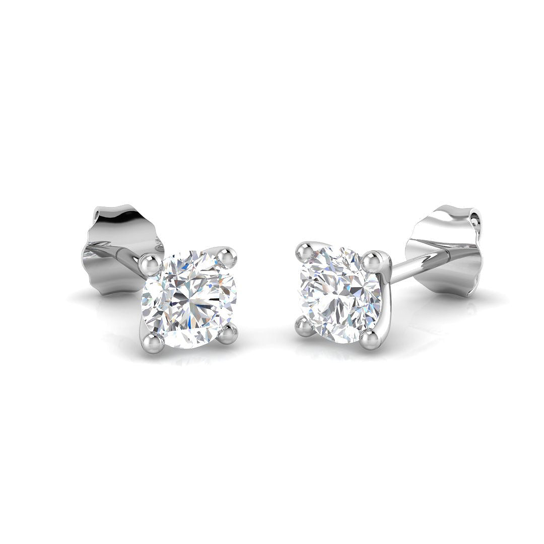 Platinum 0.80ct F VS2 Diamond Earrings