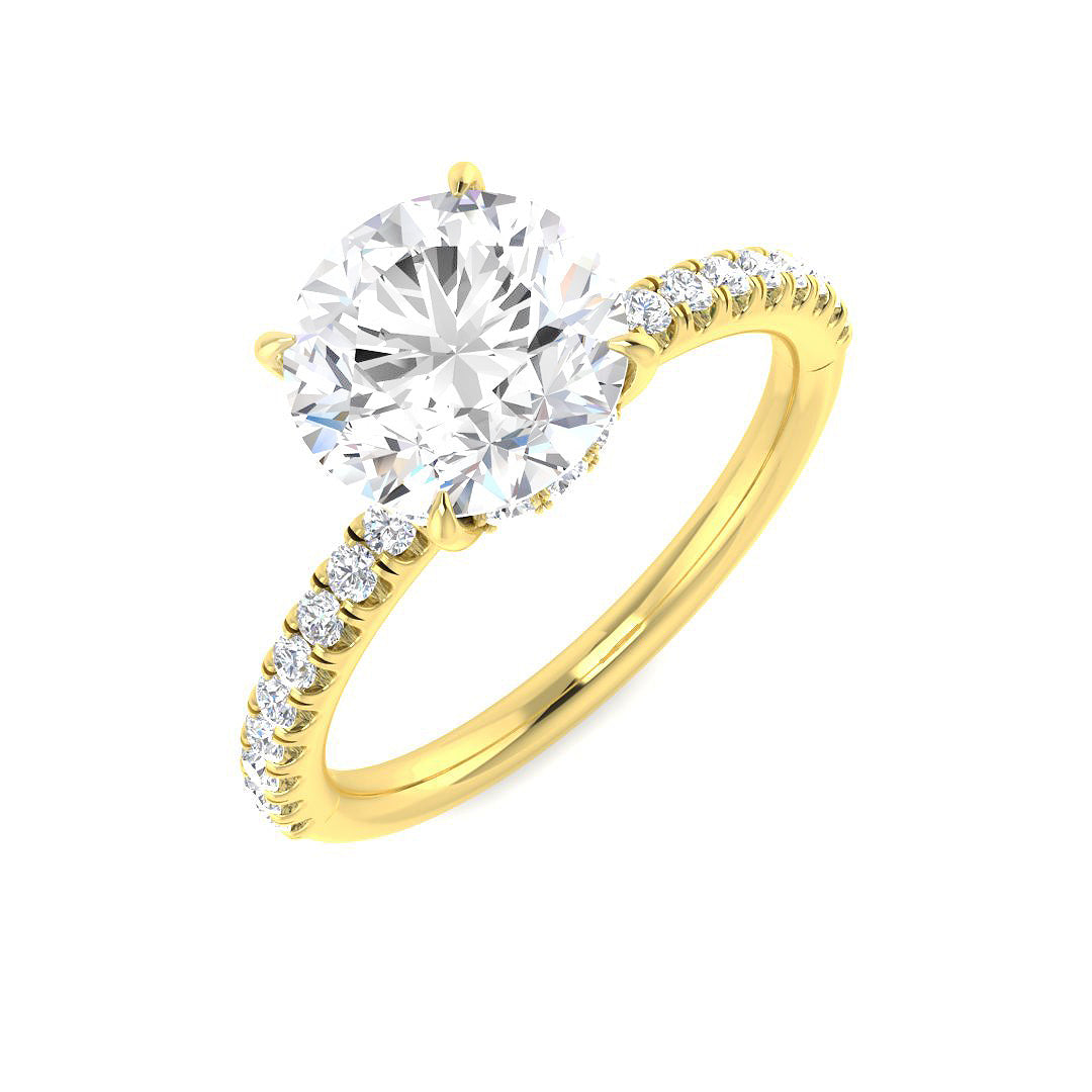 18ct Yellow Gold 2.39ct E VS2 Laboratory Grown CVD Ring