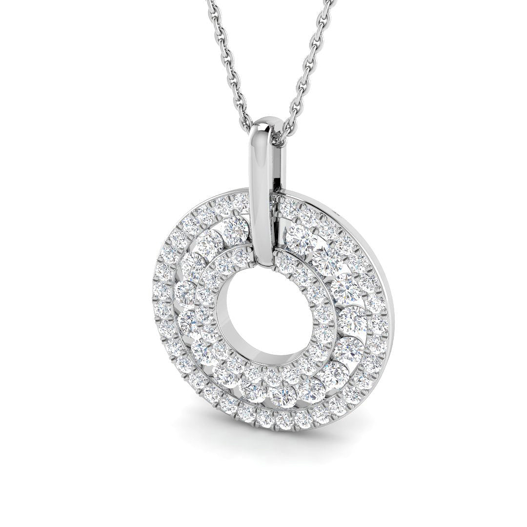 9ct White Gold 1.23ct G SI2 Diamond Pendant